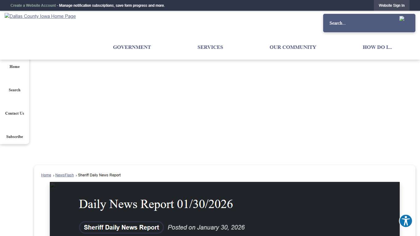Daily News Report 01/30/2026 • Dallas County, IA